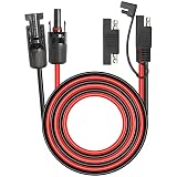 MOOKEERF Solar Panel to SAE Adapter Cable - 20FT 10AWG Solar Extension Cable for RV Solar Panel Caravan Battery Charger Kit with SAE Polarity Reverse Adapter