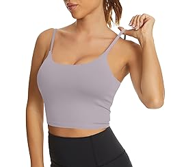 Tandisk Women Sports Bra Longline Crop Tank Top