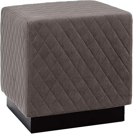 Suhu Pouf Tabouret Velours Coiffeuse Repose Pied Cube De Salon Design Chaise Moderne Siege Vintage Deco Bas En Metal Noir Cuisine Maison Poufs Et Repose Pieds