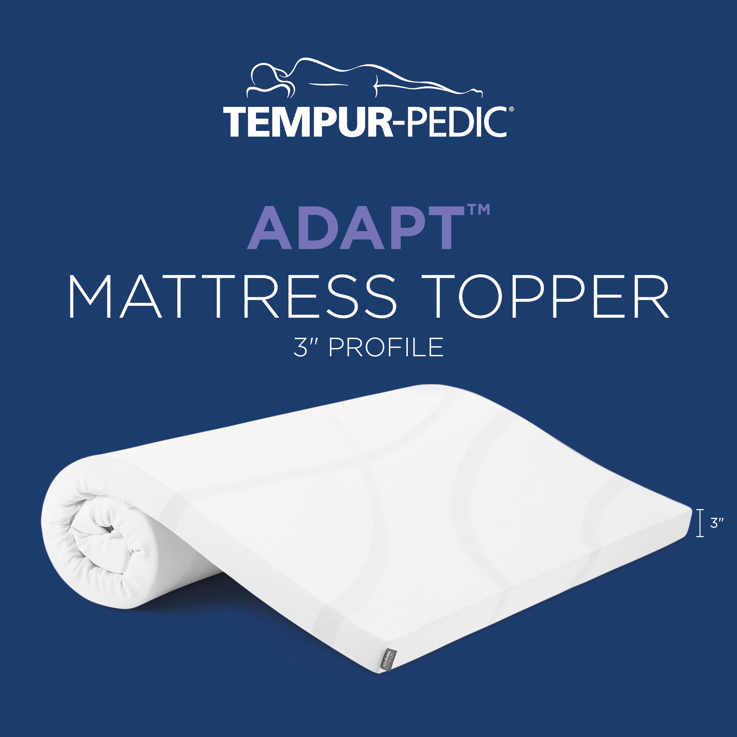 TempurPedic TEMPUR Supreme 3Inch Mattress Topper, Medium Firm, California King, White on