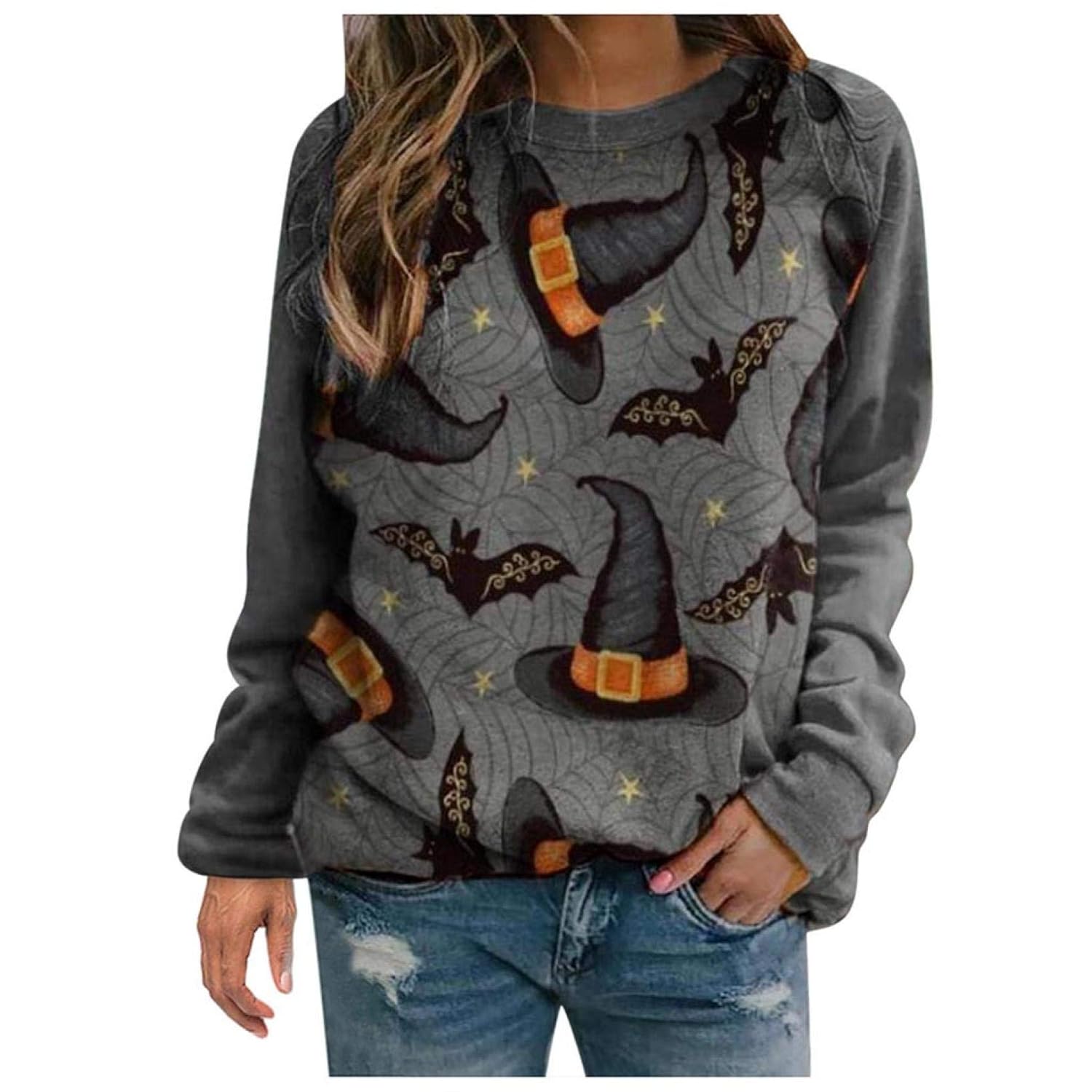 EvaFAST Cute Sweatshirt for Women Halloween Horror 3D Printed Graphic