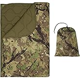 LOOGU Camo Blanket Waterproof Insulation Poncho Liner for Outdoor Camping, Hiking, Hunting, Survival, Backpacking, Picnicking