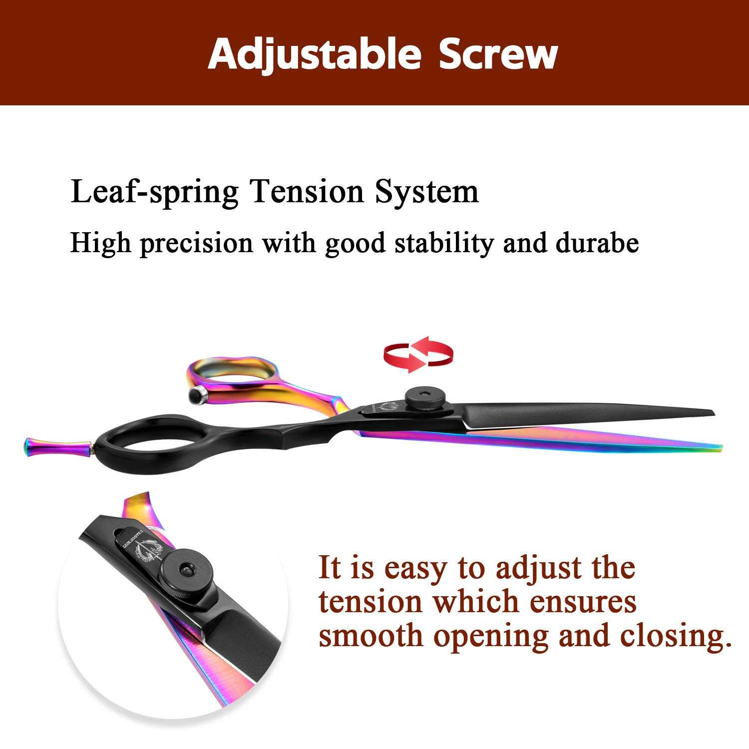 Professional Barber Hair Scissors 6 Inches Sharp Hair Shear Rainbow Titanium Coating Lightweight Haircut Shear for Men and Women : Beauty