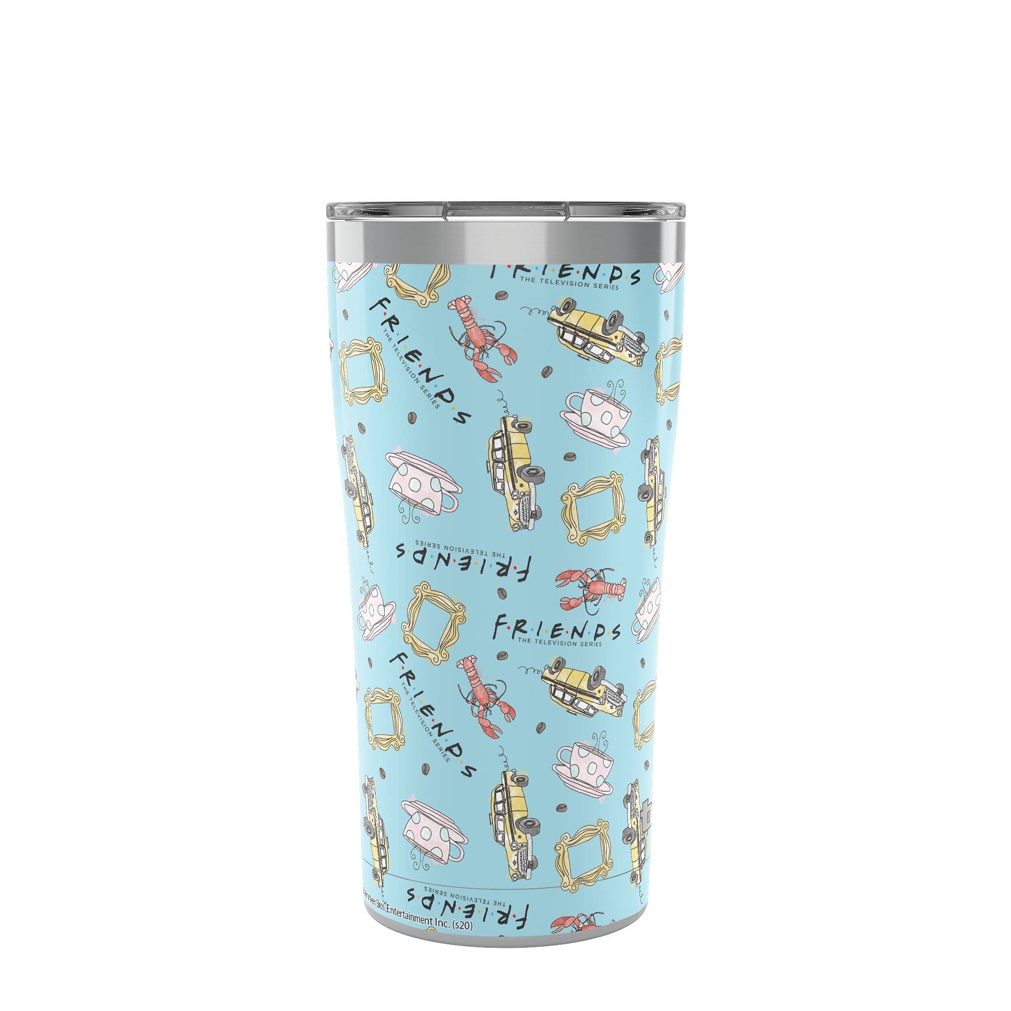 Tervis Friends - All Over Triple Walled Insulated Tumbler Travel Cup Keeps Drinks Cold & Hot, 20oz, Stainless Steel