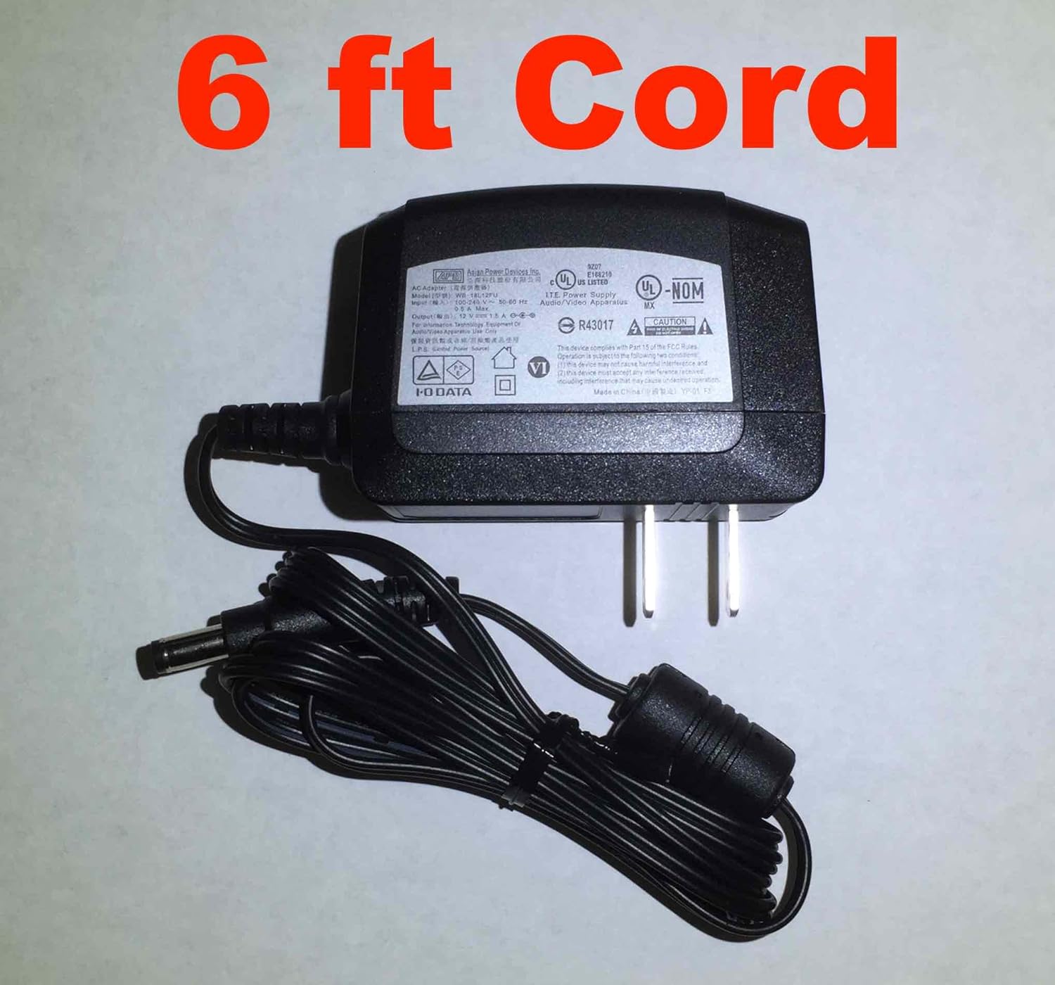 Amazon Com Apd Oem 12 Volt 1 5 Amp Ac Power Adapter Cord Black With Usb 3 0 Cable Electronics