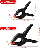 Juibao 10 Pcs Large Nylon Spring Clamps 6 in and 4 in Heavy Duty Clips view 4