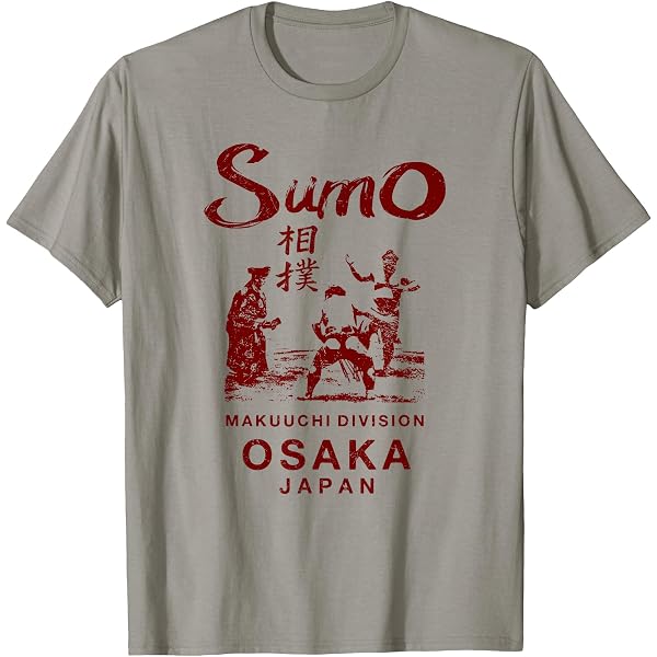 T-shirt Humoristique Sumo Câlins - Design Rétro Arc-en-ciel Japonais - Coton Léger - Coupe Classique - Homme/Femme - 3