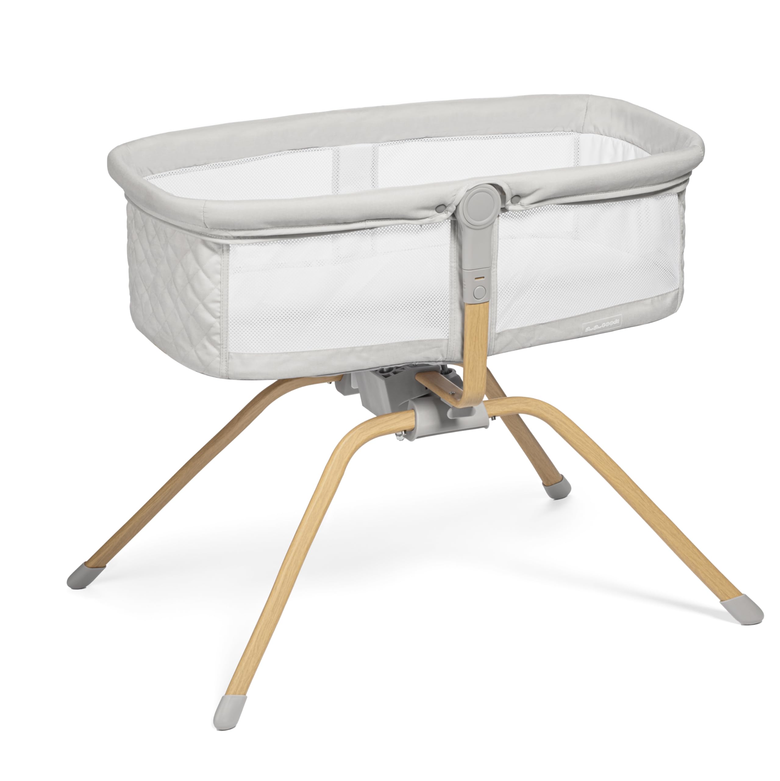 Photo 1 of Baby Bassinet with Rocking/Gliding, Portable Bedside Sleeper for Baby with Foam Mattress, Baby Bedside Crib for Newborns and Infants with Carrybag (Light Grey)