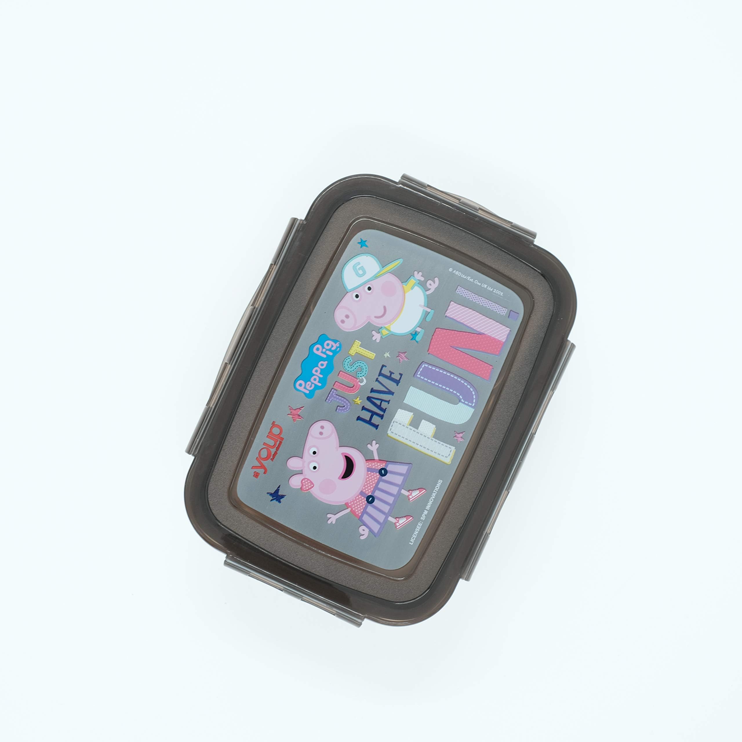 Youp Stainless Steel Black Color Peppa Pig Kids Lunch Box YP8016-1000 ml