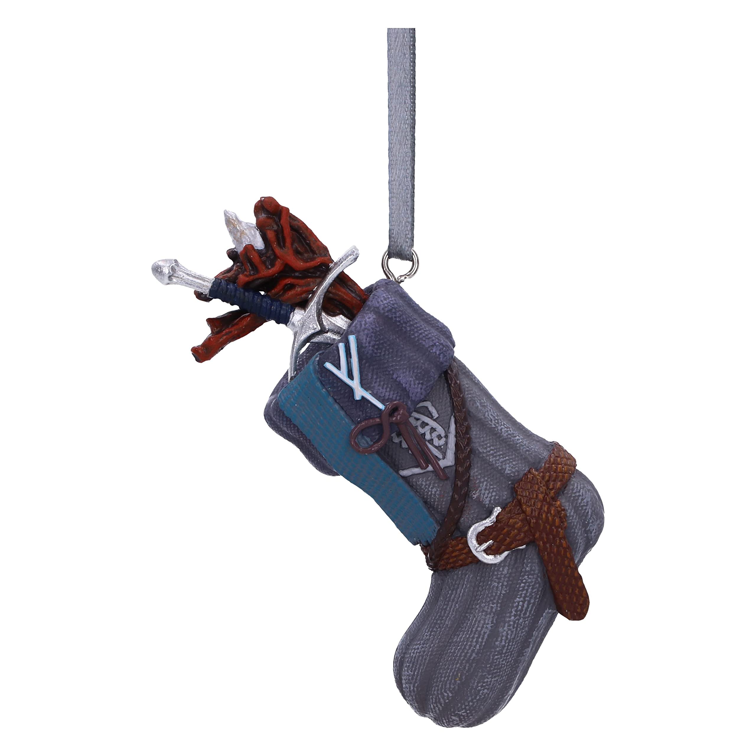 Nemesis Now Lord of the Rings Gandalf Stocking Hanging Ornament 7.8cm, Resin, Officially Licensed Lord of the Rings Hanging Ornament, Cast in the Finest Resin, Hand-Painted