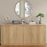 Yanosaku 70" Large Buffet Sideboard Cabinet, Fluted Sideboard Buffet Cabinet 6 Doors, Buffet Table Coffee Bar Wine Bar Storag