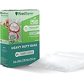 FoodSaver Heavy Duty Quart Vacuum Seal Bags, 44 Pack with 30% Extra Thickness, Compatible with All FoodSaver Appliances