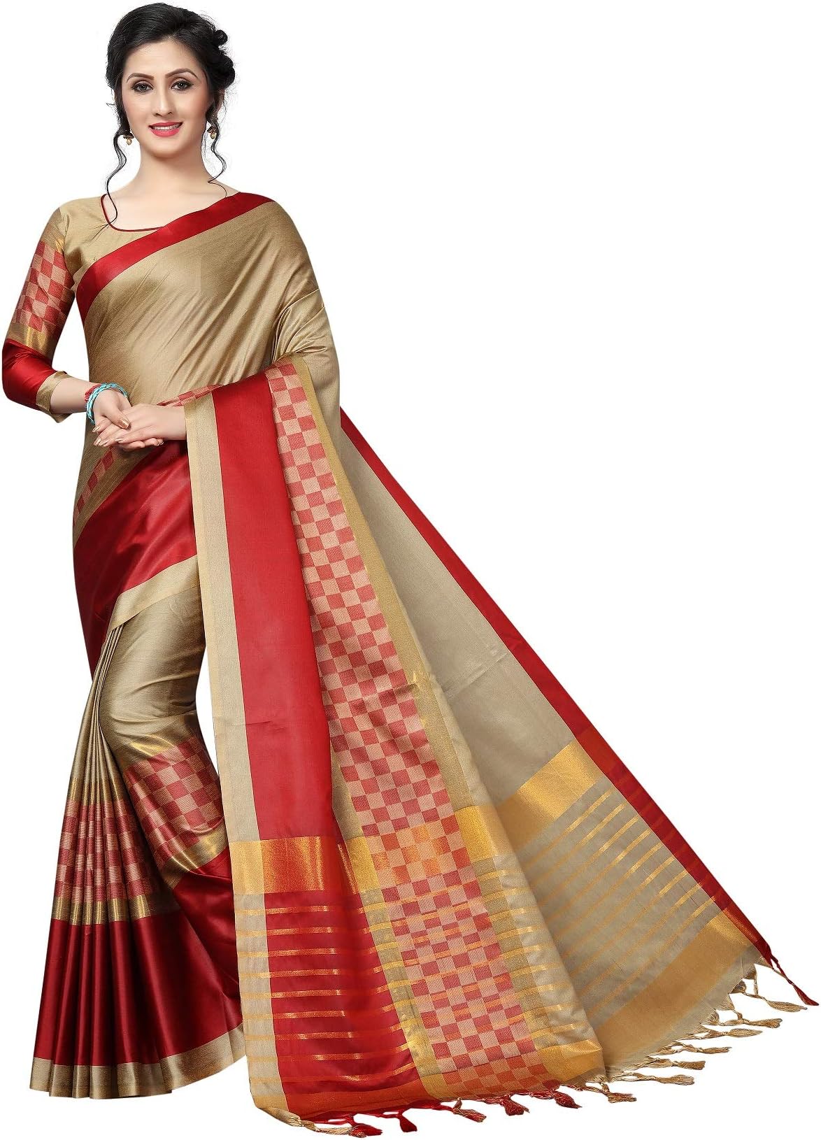 Ank Cotton Silk Saree With Blouse Piece