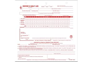 Mid-Size Driver Daily Log 5-pk. w/Simplified Driver Vehicle Inspection Report - Shrinkwrapped Loose-Leaf Format with 31 Sets, 2-Ply Carbonless, 8.5" x 8.25", J. J. Keller & Associates, Inc.