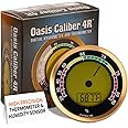 Oasis Digital/Analog Look Hygrometer and Humidity Sensor - High Precision Temperature and Humidity Monitor with Reliable Accuracy, Ideal for Care and Maintenance of Various Storage Environments