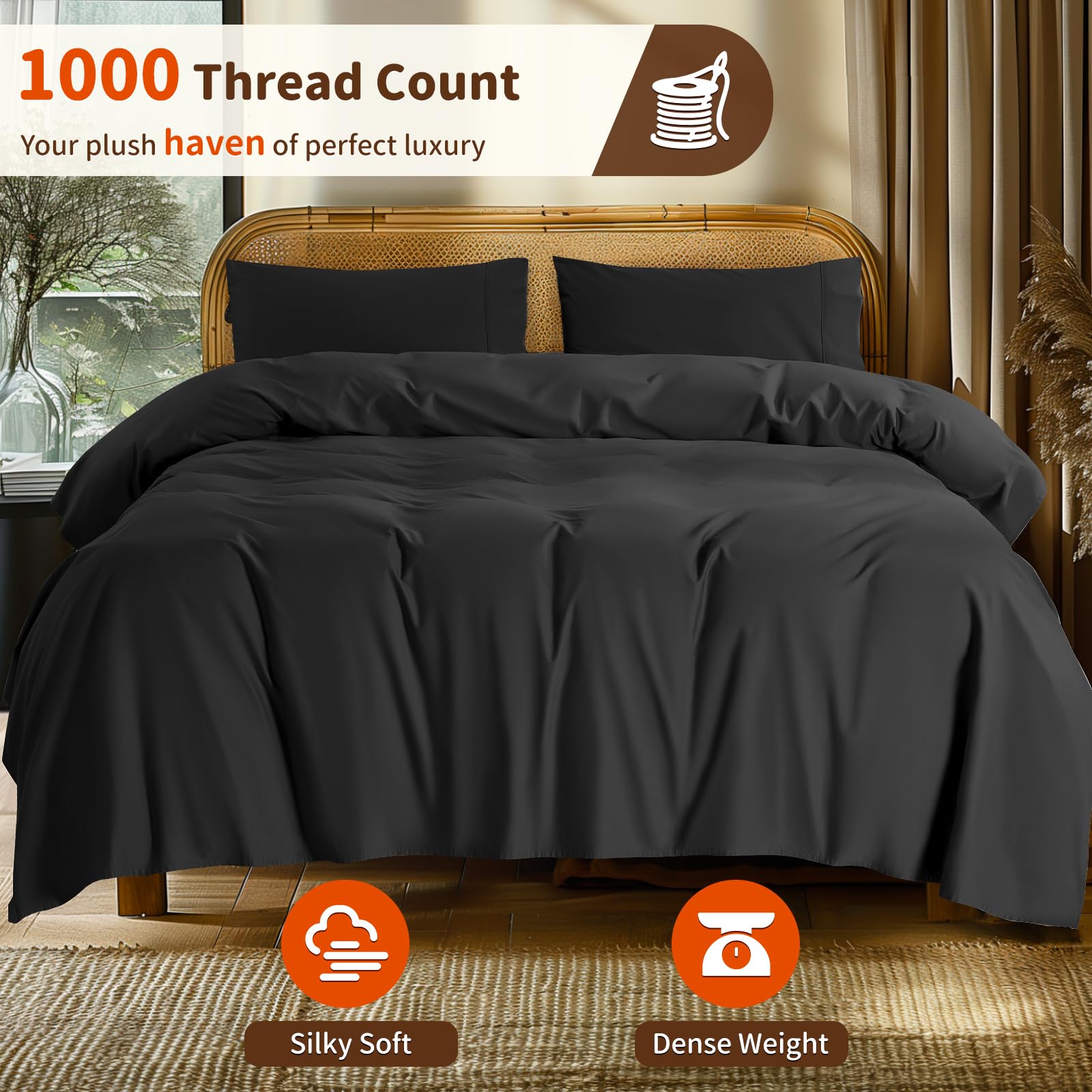 LBRO2M 1000 Thread Count 100% Egyptian Cotton