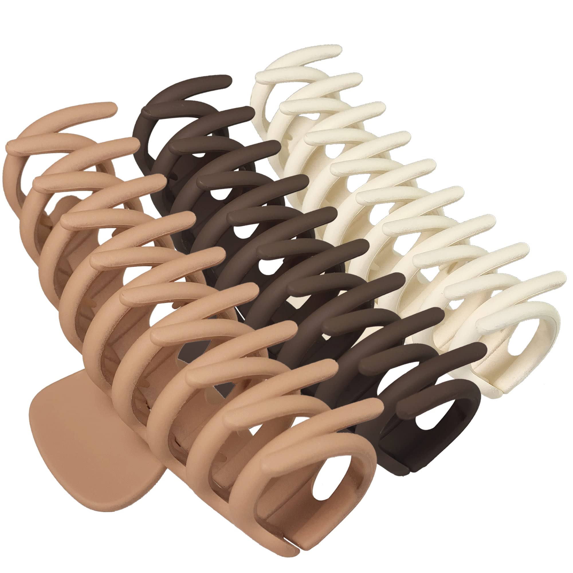 Photo 1 of ***ONLY 2***OWIIZI Big Hair Claw Clips for Women - Long Thick Hair 4.3" Nonslip Jumbo Clips, Strong Hold Jaw Clamps for Styling, Large Hair Accessories (2 Packs)