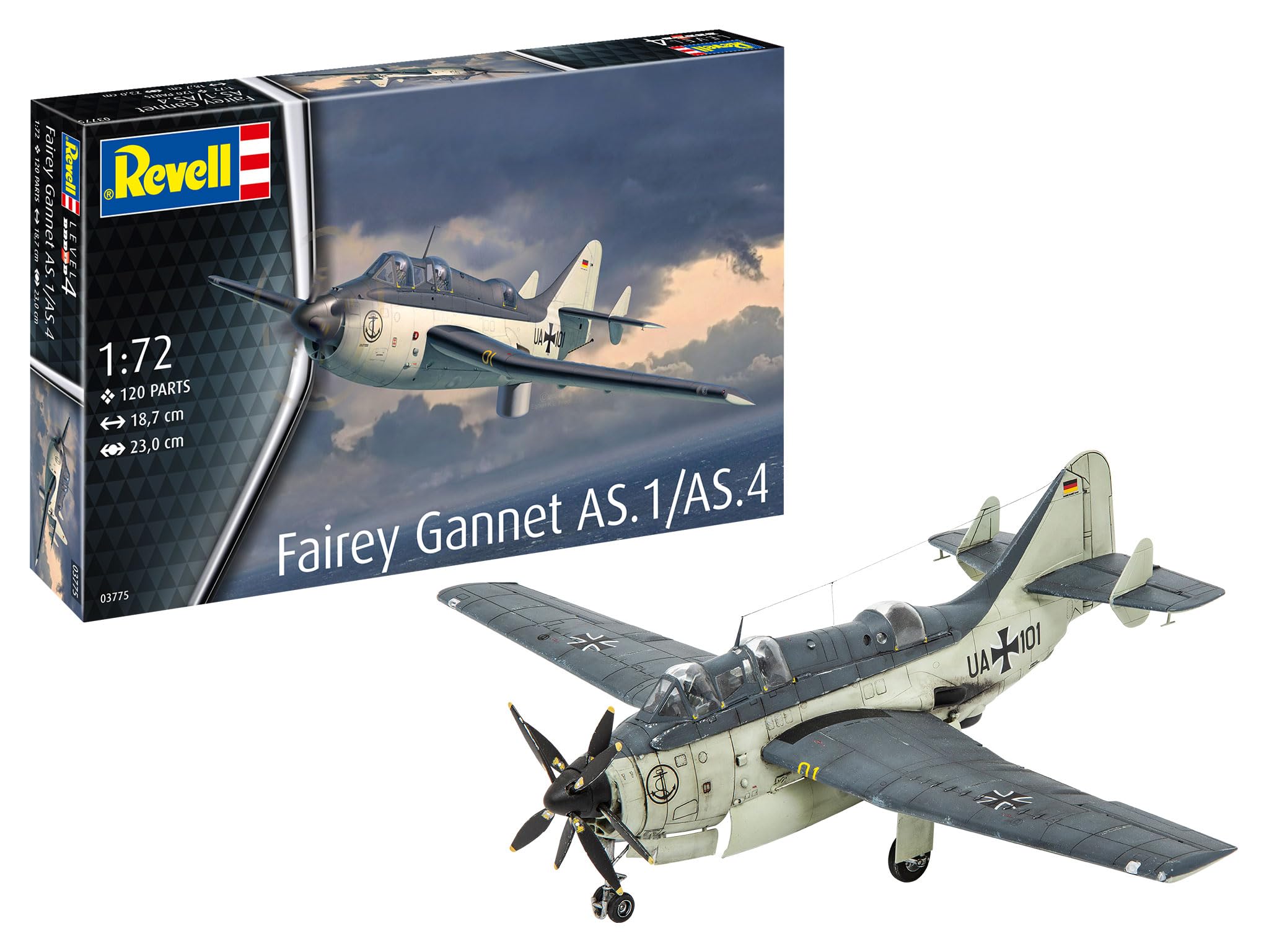 Revell 03775 Fairey Gannet AS.1/AS.4 1:72 Scale Unbuilt/Unpainted Plastic Model Kit