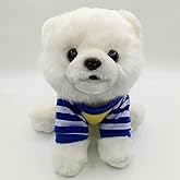 HOKESS Plush Pomeranian Stuffed Animals Toy Dog,Cute Soft Plush Pomeranian Dog,Lifelike Pet Puppy Present Gift for Girls Boys