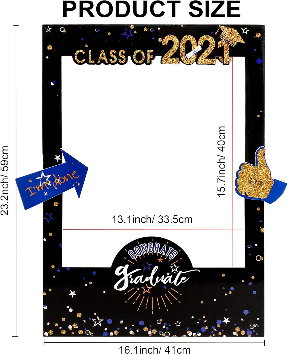 Amazon Com Konsait Graduacion Photo Booth Props Con Clase De 21 Grad Photo Stand Marcos Selfie Picture Frame Diy Kit Para Decoraciones De Fiesta De Graduacion Fiesta Favors Suministros Home Kitchen