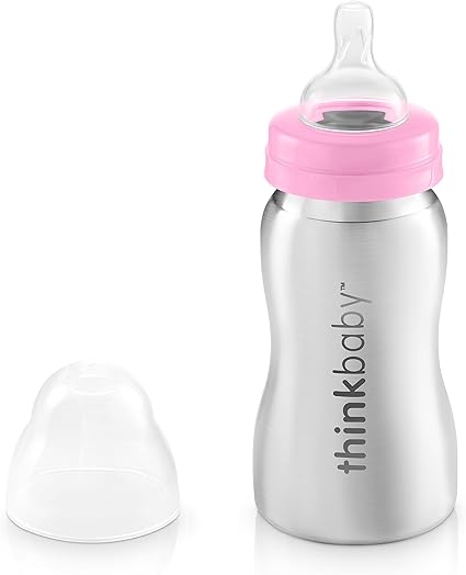 Amazon Thinkbaby ステンレススチール製哺乳瓶 ピンク 哺乳びん本体 ベビー マタニティ 通販