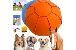 BabieDtOyG Herding Ball for Dogs, 25" Horse Ball with Cover, Dog Herding Balls Large with Hand Pump, Dog Horse Toys for Play Hurding/Hearding (Orange)