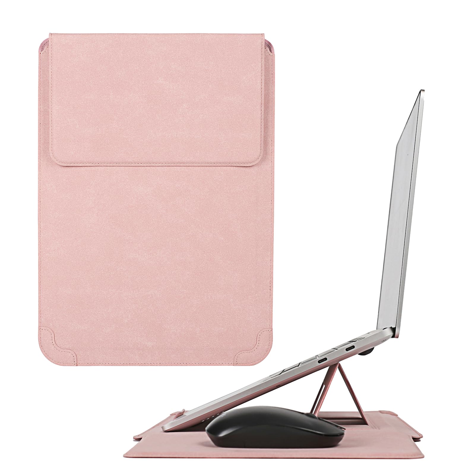 Photo 1 of Hyfant 14 Inch Multifunctional Laptop Sleeve Case with Stand Soft Slim Cover for MacBook Pro/Air/ThinkPad X1/Dell XPS/Lenovo Yoga/HP Pavilion/ASUS Zenbook/LG gram/Chromebook 13.5" 13.6" 14.2" 14.5"