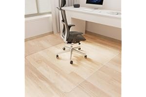 YSAGi Chair Mat for Hard Floor, Easy Glide Clear Office Mats for Rolling Chairs Hardwood Floor, Clear Heavy Duty Floor Mats for Home and Office (36x48 Inch, Clear Rectangular)
