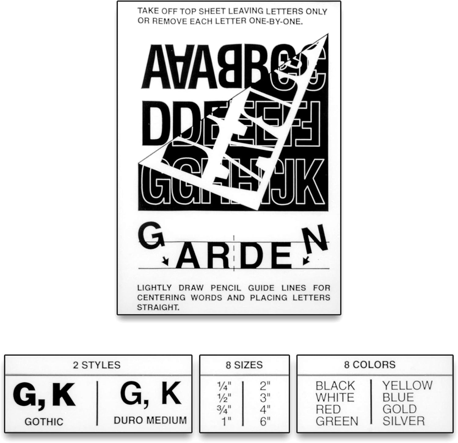 Graphic Products 3216-D Permanent Adhesive Vinyl Letters & Numbers 3" 160/Pkg-Gold - Image 5