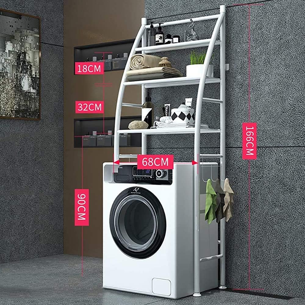 Estante de cuarto de baño 3-capa con el estante lavadora, forjado