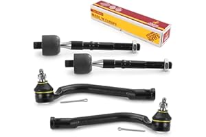 Metrix Premium Chassis Parts - 4 PC Inner & Outer Tie Rod End Kit Fits 11-15 Hyundai Sonata, 12-17 Azera, 11-16 Kia Optima, 14-16 Cadenza, Replacement EV800695, ES800717, ES800718, Made in Europe