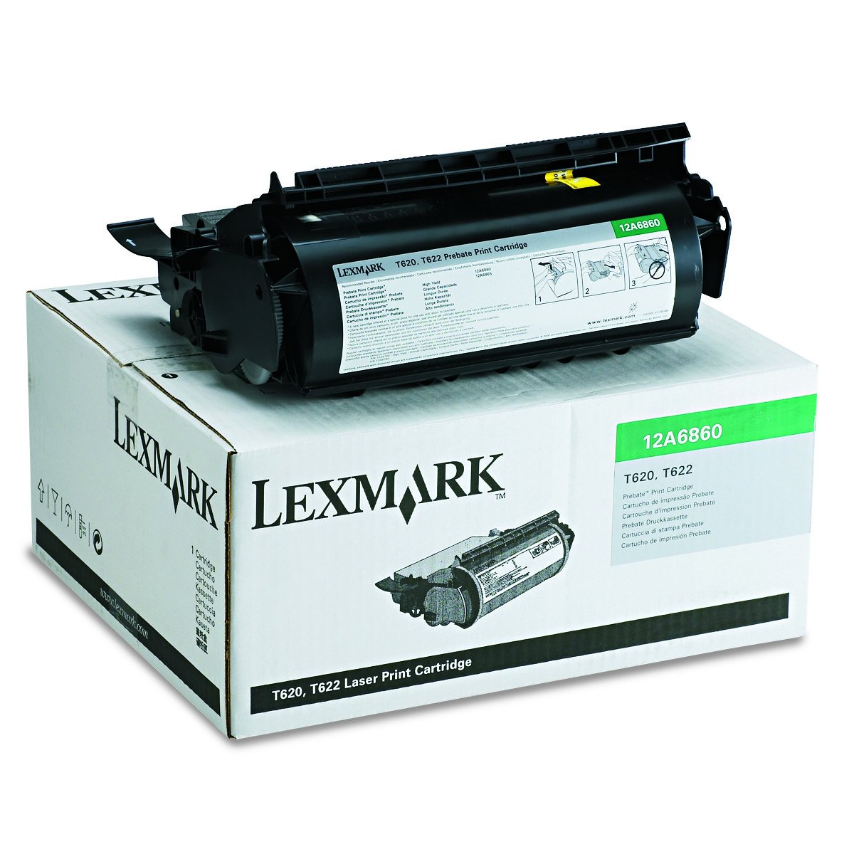Black Laser Toner Cartridge Lexmark Optra T T620 T622 T620N T622N T622IN T620IN T620DN T622DN 12A6860