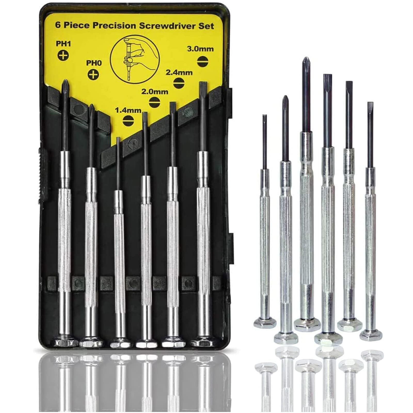 Photo 1 of NSEZTZ 6PCS Mini Screwdriver Set, Small Professional Repair Tool Kit with 6 Different Size Flathead and Phillips Screwdrivers, Precision Screwdriver Sets for Jewelry, Watch, iPhone, Eyeglass Repair