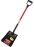 Bully Tools 82520 14-Gauge Square Point Shovel with Fiberglass D-Grip Handle