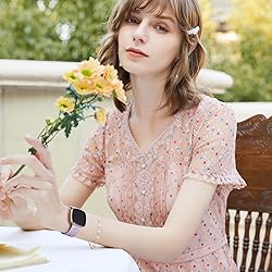 DGege Flower Engraved Bands Compatible with Fitbit