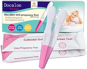 Pregnancy Test Early, Docalon 2 Count Clear and Accurate Results Over 99% Accurate HCG Early Pregnancy Test Detection Individually Sealed