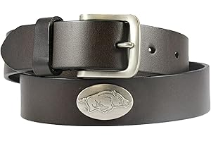 ZEP-PRO Men's Arkansas Razorbacks Leather Concho Belt