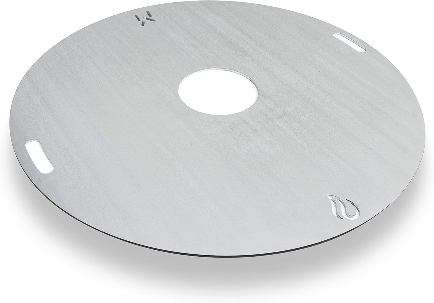 mocisa Universal BBQ Grillplatte Feuerplatte Fassgrill Kugelgrill 93 cm Stahl blank Stärke 6mm Made in Bavaria…