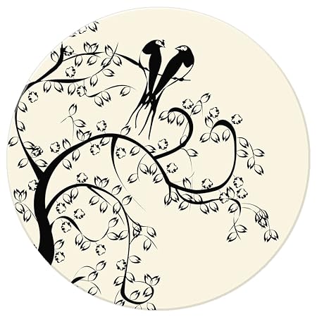 Pájaros de Paraíso silueta Imán para nevera, Pastel Yellow ...