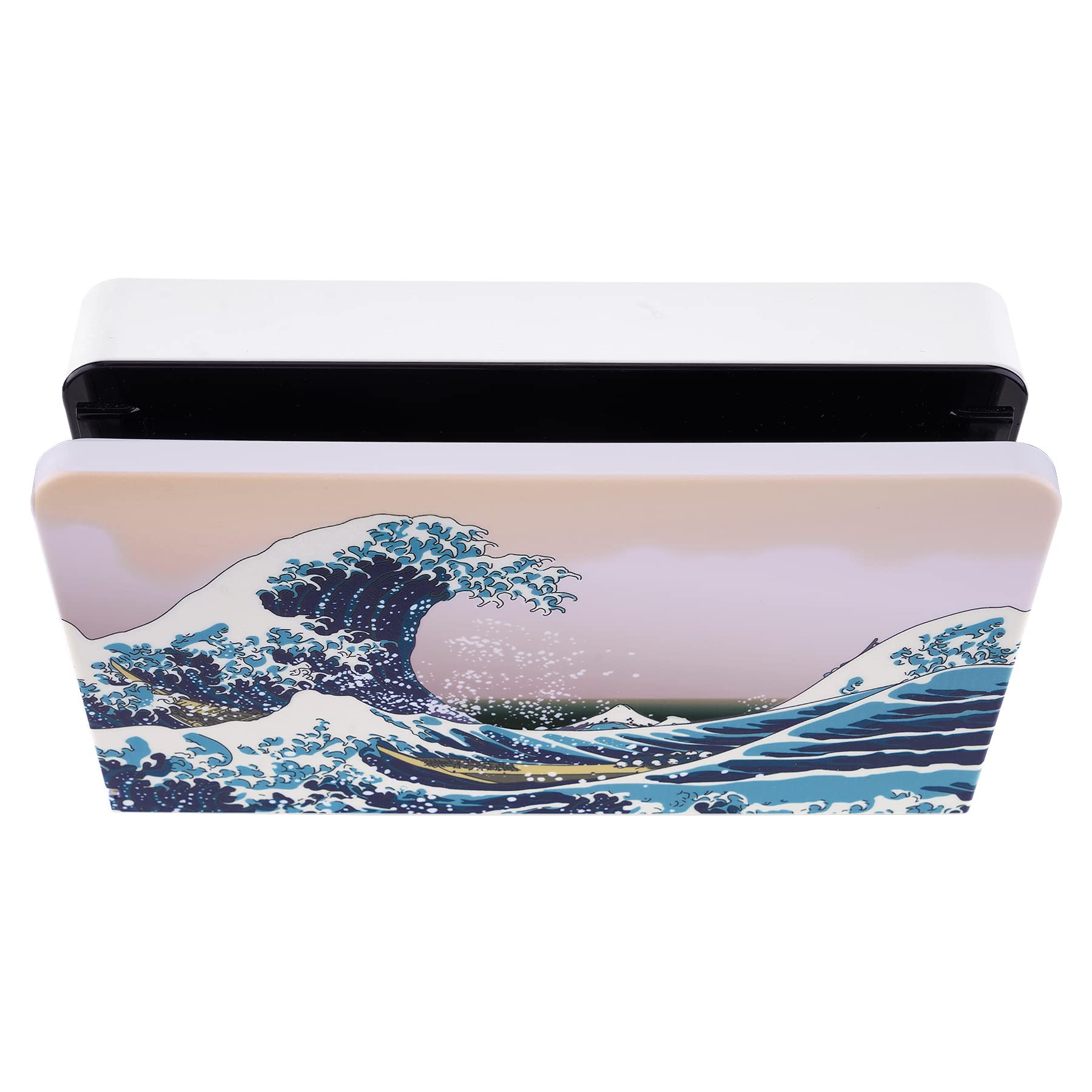 PlayVital The Great Wave Custom Dock Cover for Nintendo Switch OLED, Dust Anti Scratch PC Hard Faceplate Shell Cover for Nintendo Switch OLED Charging Station - Dock NOT Included