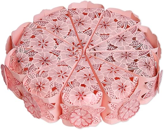 Zhi Jin Lot De 30 Boites A Dragees En Forme De Part De Gateau Pour Mariage Chocolats Bonbonniere Fete Prenatale Amazon Fr Cuisine Maison