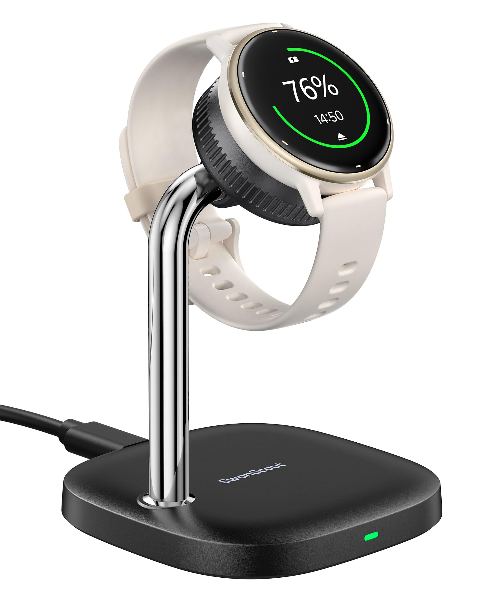 SwanScout Watch Charger Stand for Garmin Watch Forerunner 165/265/45, Vivoactive 6/5, Instinct 3/2, Tactix, Approach, Quatix Series and for Multiple Garmin Watch Devices, SwanScout 505GM