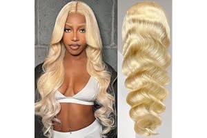 Loyom 613 28 Inch Lace Front Wig Human Hair 13x6 Transparent Lace 12A 200 Density Blonde Body Wave Lace Front Wigs Human Hair Pre Plucked 613 HD Lace Frontal Wig