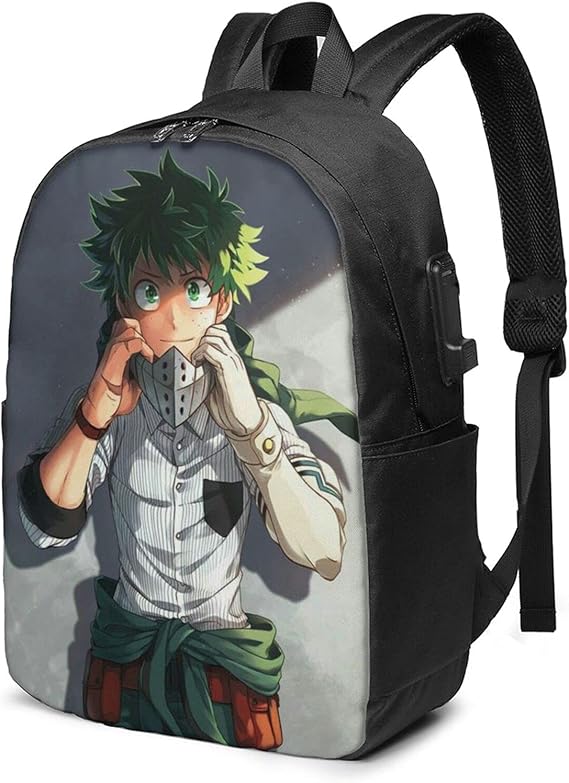 My Hero Academia USB Backpack 17 Inch Multifunctional Super Large