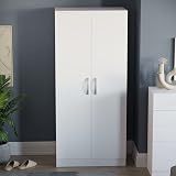 Vida Designs High Gloss White 2 Door Wardrobe 76cm W x 170cm H view 2