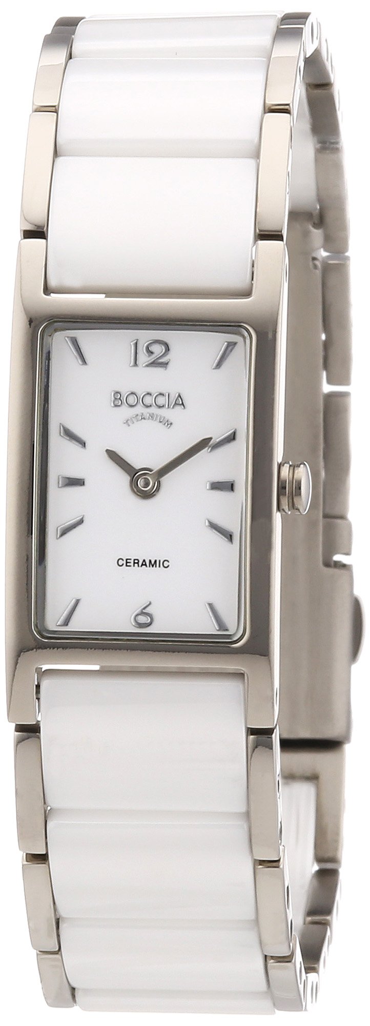Boccia Women's Quartz Watch with White Dial Analogue Display and White Titanium Bracelet B3201-01