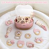 Vanplay Baby Rattles Teethers 10pc Set in Storage Box Pink 0-6 Months view 7