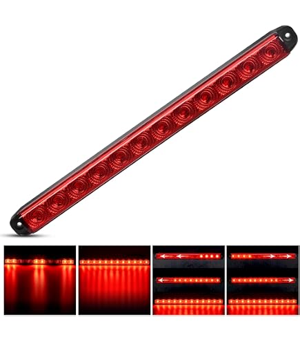 Nilight 16-Inch Trailer Marker ID Bar – 2 Pack, 11 LED Amber Turn Signals / Tail Lights, Waterproof Universal Fit 2 thumbnail image