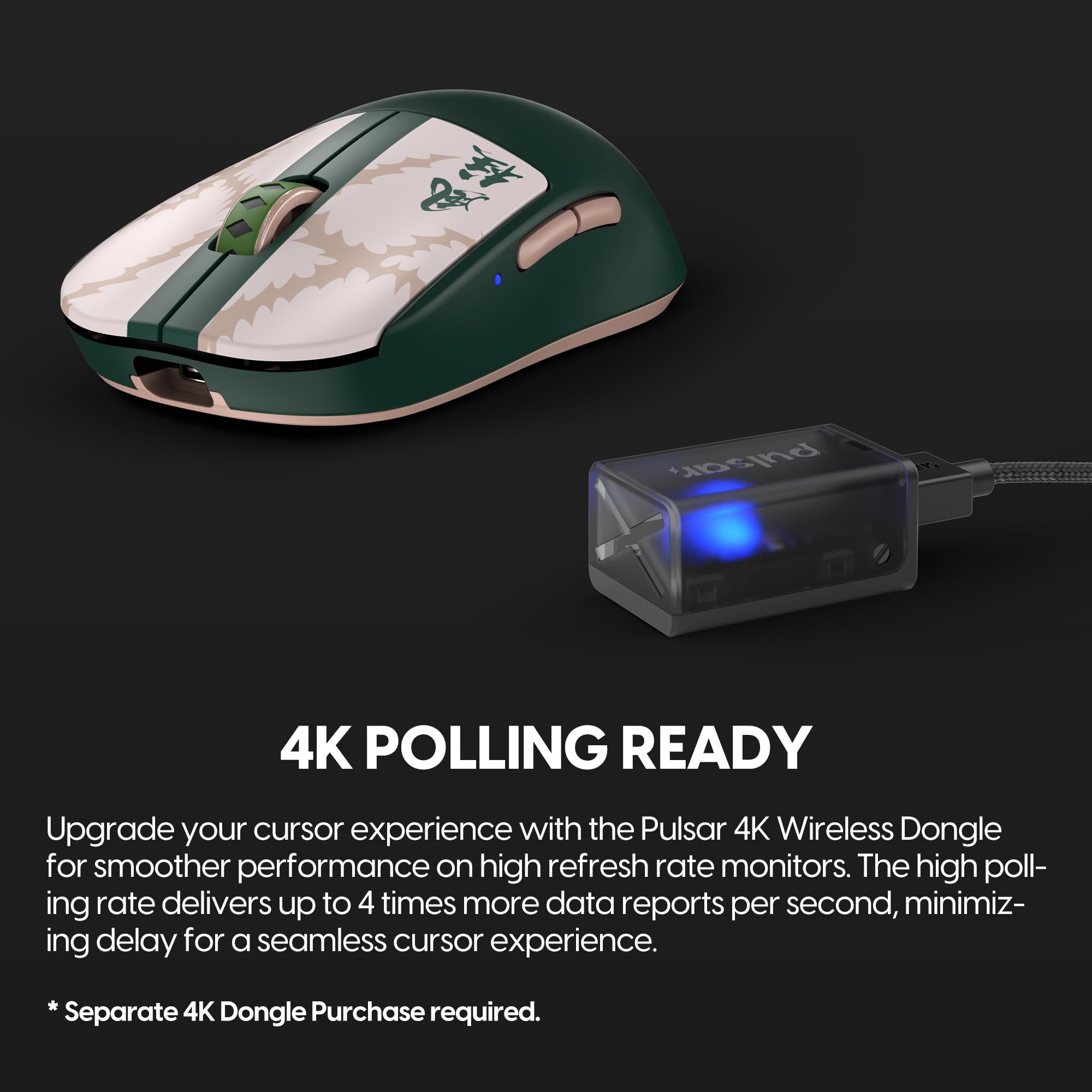 Pulsar Gaming Gears [Pulsar x Demon Slayer X2A Medium Wireless Gaming Mouse, Ultra Lightweight Collectible Mouse, Ambidextrous PC Mac Computer Mice, Optical Switch, 26000 DPI (Superglide Included)