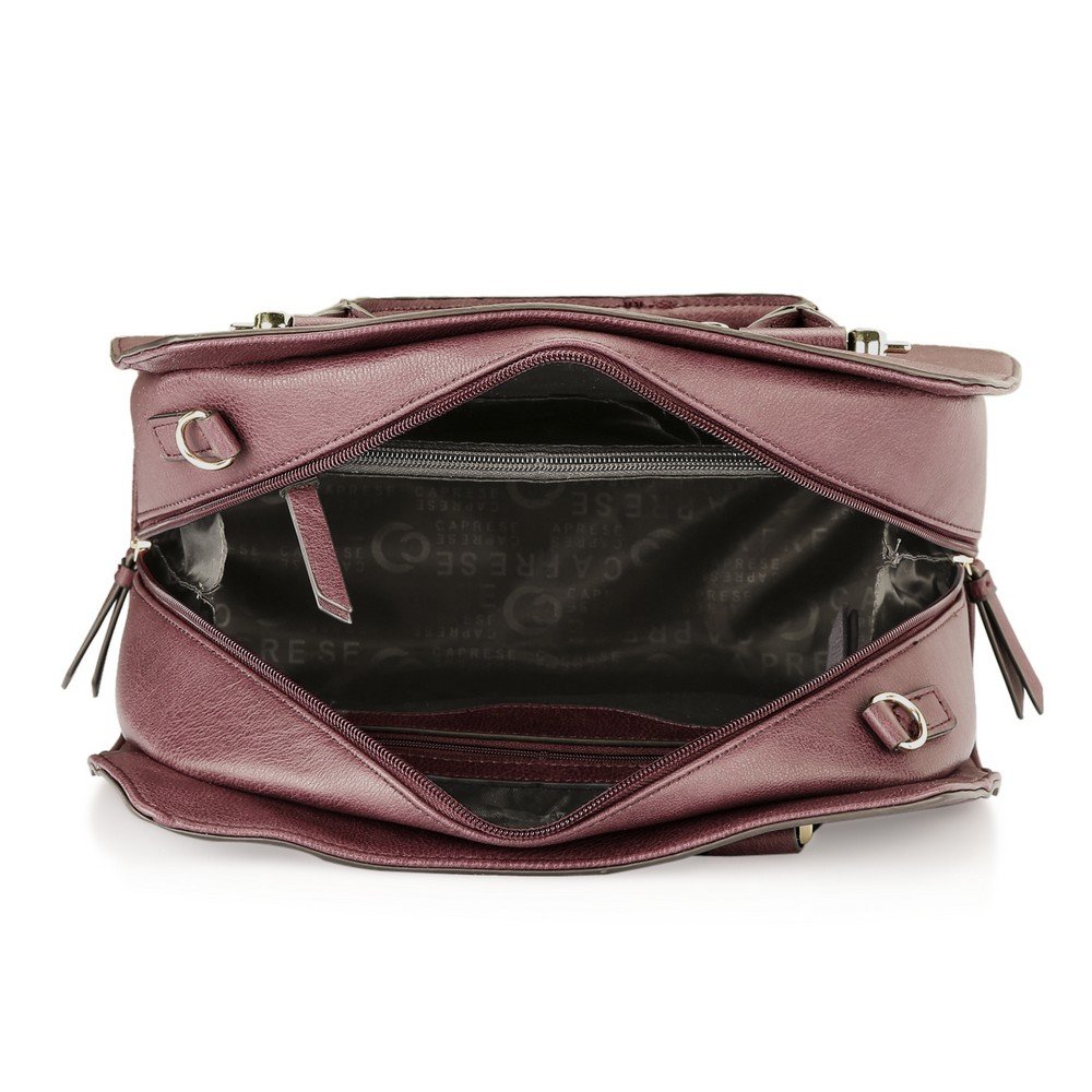 caprese women's satchel (grape red)